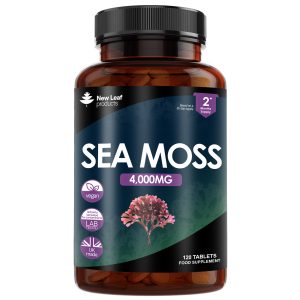 Sea Moss Tablets Extract High Strength 4000mg - Sea Moss Supplement 120 Tablets (not sea moss capsule) High Potency - UK Made - Vegan
