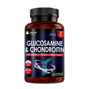Glucosamine & Chondroitin High Strength - 120 Capsules Enriched with Vitamin C, Turmeric and Black Pepper