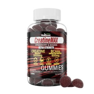 Creatine MAX 90 Gummies 5000mg Creatine Monohydrate, 600mg BCAAs per Serving - Vegans Sugar Free gummies for Men & Women - Strawberry and Banana Flavoured - Lean muscle growth, stamina, performance, energy Supplement Healthcare Fitness Optimum
