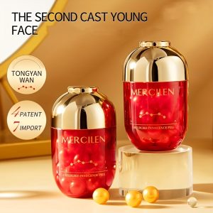 Collagen Serum 0.5G x30 capsules, contains collagen, Jojoba seed oil and plant squalane to moisturize and moisturize Light Beige, making Light Beige look younger Makeup base